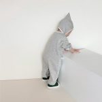 【66-90cm】オールインワンor帽子 ベビー 長袖ボーダー柄 ポケット - 画像 (6)