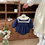 【66-90cm】ロンパース ベビー セーラー 韓国風 - 画像 (8)