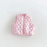 【80-130cm】ベスト 女の子 フラワー柄 暖かい - 画像 (5)