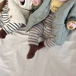 【66-90cm】シャツorサロペット ベビー ボーダー 英字 - 画像 (5)