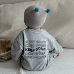 【66-90cm】長袖ロンパース ベビー お出かけ用 シンプル - 画像 (12)