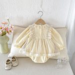 【66-90cm】ロンパース ベビー レース メッシュ - 画像 (5)