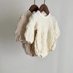 【66-90cm】ロンパース ベビー ナチュラル しわ生地 - 画像 (7)