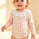 【66-90cm】ロンパース ベビー 北欧風 総柄 - 画像 (7)
