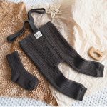 【73-100cm】サロペット ベビー 無地 暖かい - 画像 (7)