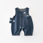 【73-120cm】Tシャツorサロペット 男の子 デニム クマ - 画像 (3)