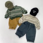 【80-130cm】トレーナー キッズ ボーダー クルーネック スウェット - 画像 (3)