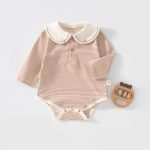 【59-90cm】ロンパース ベビー セーラー ボーダー - 画像 (4)