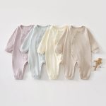 【66-90cm】オールインワン ベビー ナチュラル 柔らか