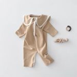 【66-90cm】ロンパース ベビー セーラー風 シンプル - 画像 (4)