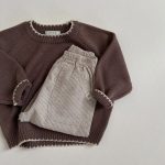 【80-130cm】セーター キッズ 配色 ニット シンプル - 画像 (9)