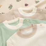 【59-80cm】ロンパース ベビー ナチュラル リブ - 画像 (8)