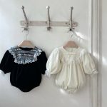 【66-90cm】ロンパース ベビー レース プリンセス