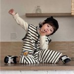 【73-110cm】ニットベスト＋パンツ 男の子  ペンギン ストライプ - 画像 (13)