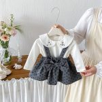 【66-90cm】セットアップ ベビー ドット リボン かわいい - 画像 (5)