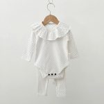 【予約販売】【66-90cm】ロンパース ベビー フリル ドット柄 - 画像 (11)