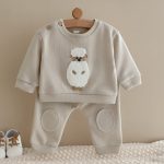 【66-100cm】スウェット＋パンツ 2点セット ベビー ひつじ刺繍 - 画像 (3)