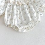 【66-90cm】ロンパース&帽子 ベビー フラワー 総柄 - 画像 (14)