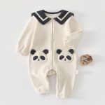 【66-90cm】ロンパース ベビー 暖かい クマ セーラー - 画像 (3)