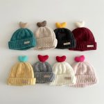 【GOODS】帽子 暖かい ハート ニット - 画像 (3)