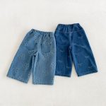【80-130cm】パンツ 女の子 リボン付き デニム ストレート - 画像 (7)