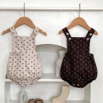 【66-100cm】サロペット ベビー ドット柄 ロンパース コディネート - 画像 (3)