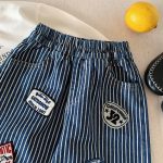 【80-130cm】パンツ 男の子 ストライプ ワッペン付き - 画像 (4)
