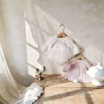 【66-90cm】ロンパース ベビー パフスリーブ チュール - 画像 (4)