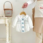 【66-90cm】ロンパース ベビー レトロ 蝶結び - 画像 (15)