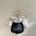【66-90cm】ロンパース ベビー レトロ 小花柄 - 画像 (6)