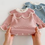 【66-90cm】ロンパース ベビー フリル ニット 可愛い - 画像 (11)