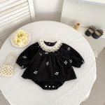 【66-130cm】ロンパースorワンピース 女の子 姉妹服 フリル襟 - 画像 (9)