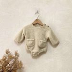 【66-90cm】ロンパース ベビー もこもこ ポケット付き - 画像 (4)