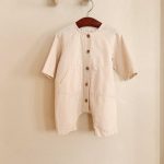 【予約販売】【66-90cm】オールインワン ベビー デニム 無地 - 画像 (6)