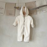 【66-90cm】オールインワン ベビー 帽子付き もこもこ - 画像 (4)