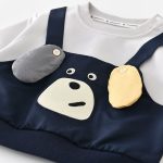 【73-120cm】トップスorパンツ 男の子 暖かい レイヤード クマ - 画像 (9)