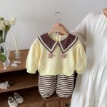 【73-110cm】トップス＆パンツ 女の子 セーラー ボーダー - 画像 (12)