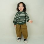 【80-130cm】トレーナー キッズ ボーダー クルーネック スウェット - 画像 (7)
