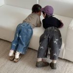 【80-150cm】パンツ キッズ ワイドデニム ゆったり シルエット - 画像 (17)