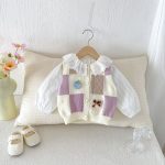 【80-110cm】ベスト 女の子 カラーバリ ニット - 画像 (7)