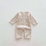 【66-90cm】長袖ロンパース ベビー ワッフル ナチュラル - 画像 (12)