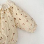 【66-90cm】長袖ロンパース ベビー フリル襟 プリント - 画像 (11)
