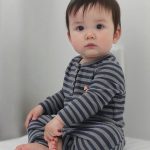 【66-90cm】オールインワン ベビー ボーダー柄 シンプル - 画像 (4)