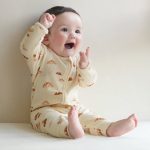 【66-90cm】オールインワン ベビー パン柄 コットン - 画像 (2)