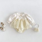 【66-90cm】ロンパース ベビー リボン付き ローズ - 画像 (2)