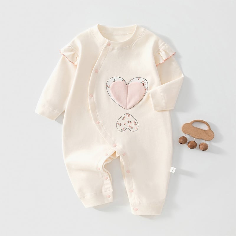 593a502509678b566af30a619f448a28.jpg 【66-90cm】ロンパース ベビー ハート ウサギ - 画像 (1)