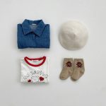 【66-90cm】オールインワン ベビー デニム 折り襟 - 画像 (11)