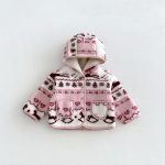 【80-130cm】アウター 女の子 もこもこ レトロ 帽子付き - 画像 (5)