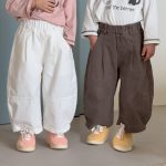 【80-150cm】パンツ 女の子 ワイドカーブ ゆったり シルエット - 画像 (2)