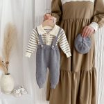 【66-90cm】セットアップ ベビー ワッフル ボーダー - 画像 (13)